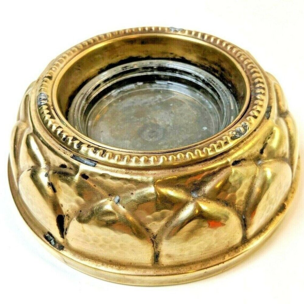 Vintage Brass Ashtray 7 Inches Round 65b